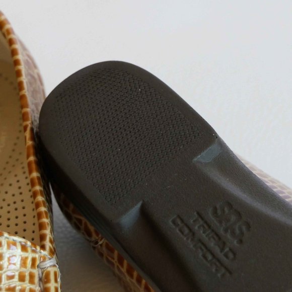 SAS Tripad Comfort Snake Print Loafers Golden Brown Size 5 - Picture 9 of 11